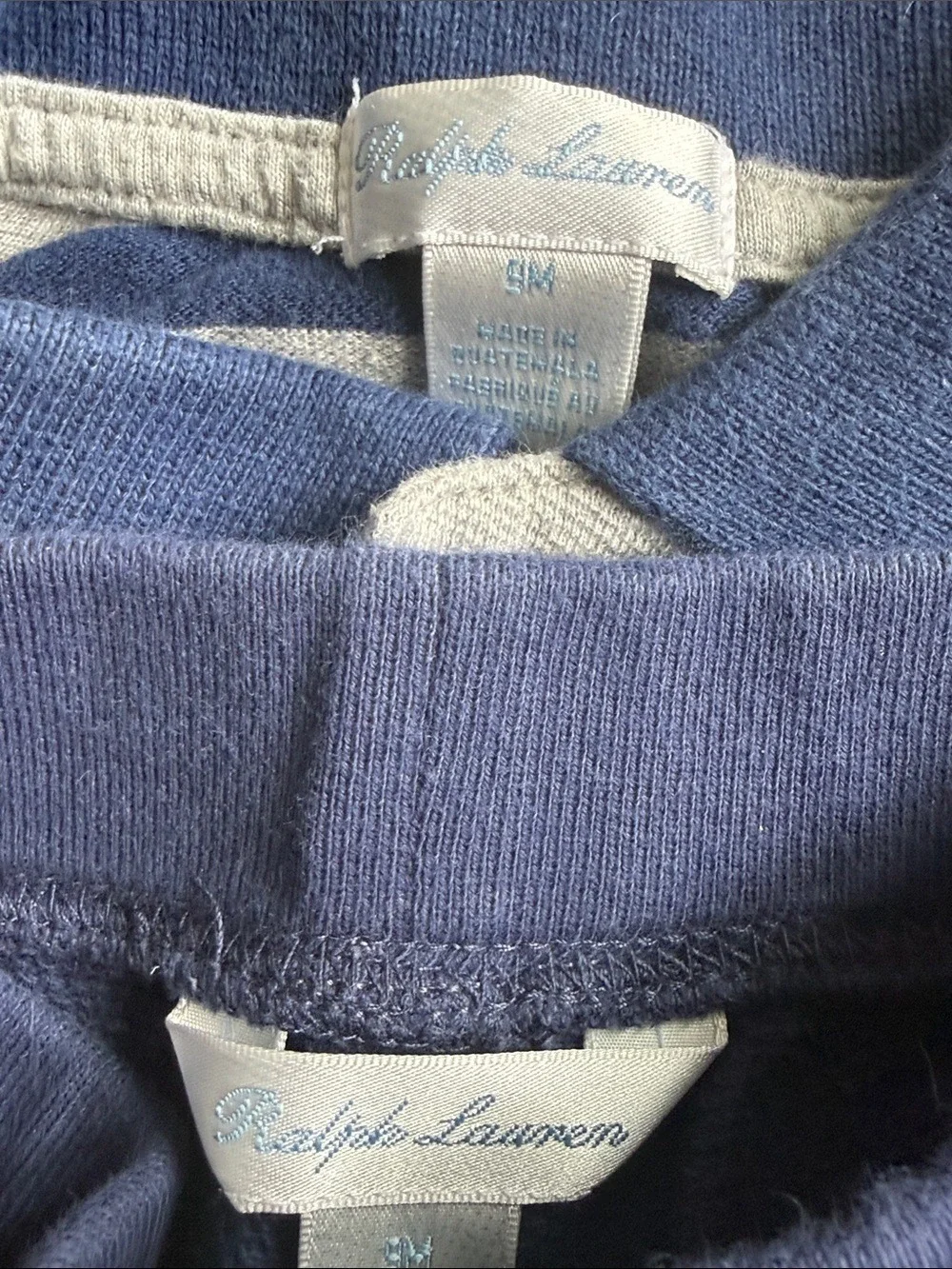 Ralph Lauren & Carter’s Baby Boy Footed Pajama Bundle Sweatshirt Pants 9 Months